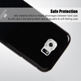 Samsung Galaxy S6 Edge - Goospery Pearl Jelly Case - Black_1