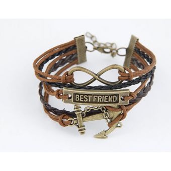 Combo of Love Anchor And Infinity Best Friend Bracelets_2