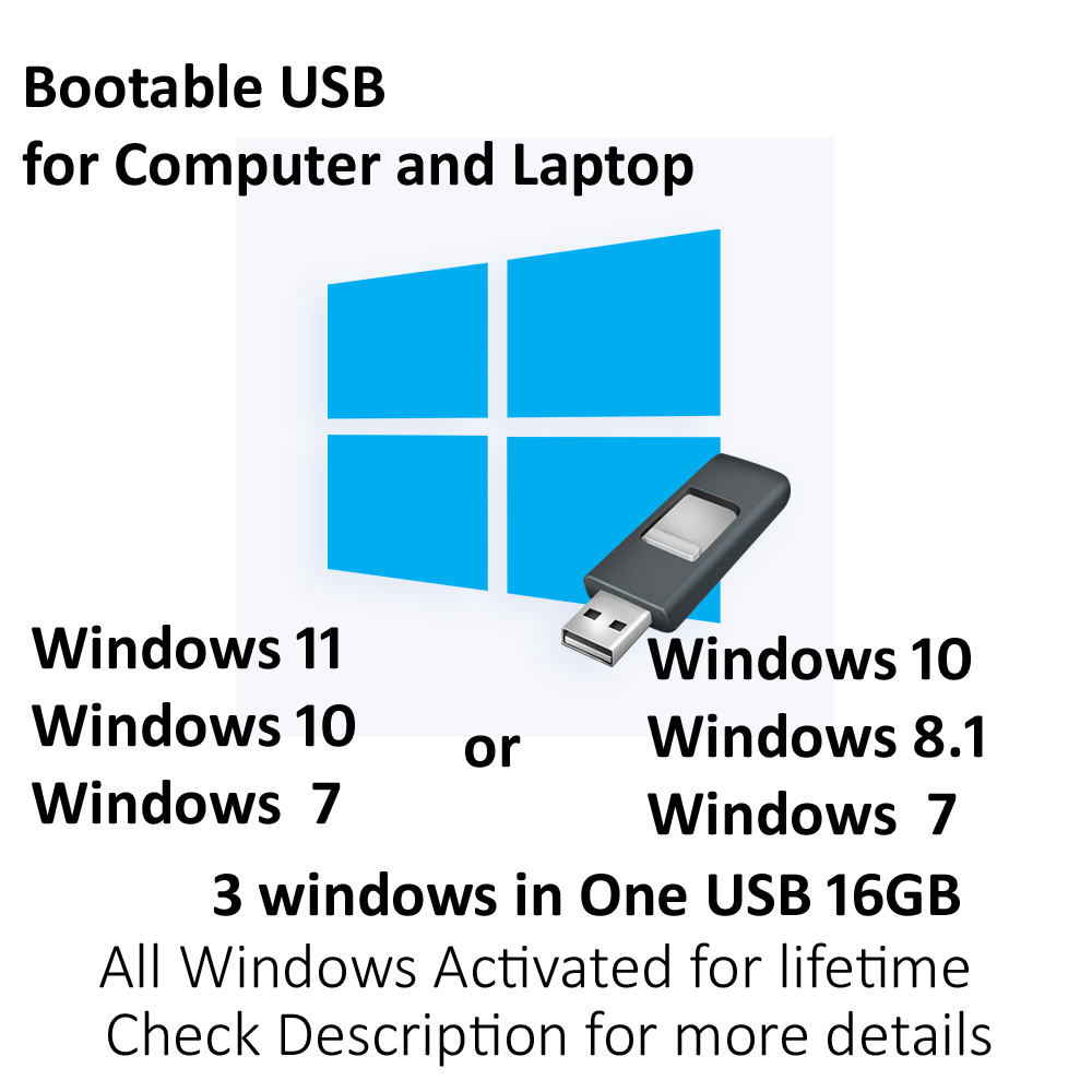 Windows 7/10/11 all in one Bootable USB