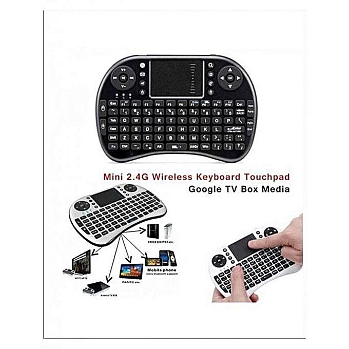 Mini Wireless Keyboard With Touchpad Mouse Rf500-Black_3