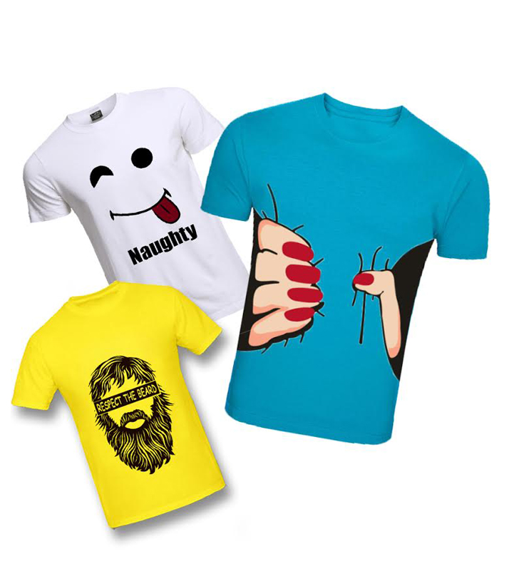 Pack of 3 Printed T-Shirts