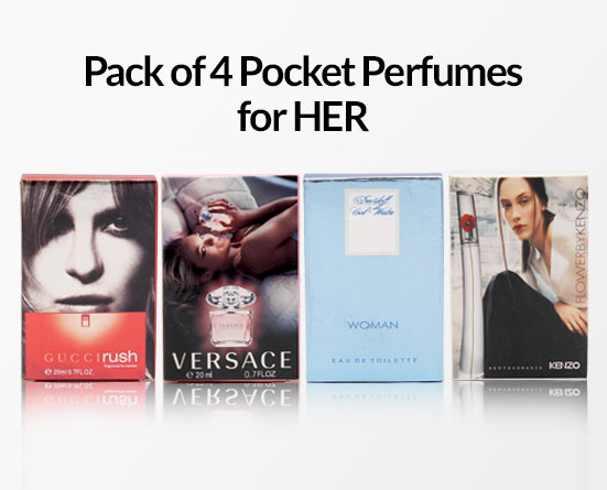 Pack of 4 Pocket Perfumes for HER
