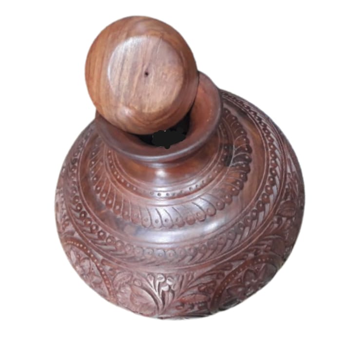 Beautiful Wooden Matka (Ghara) Decoration Item_2