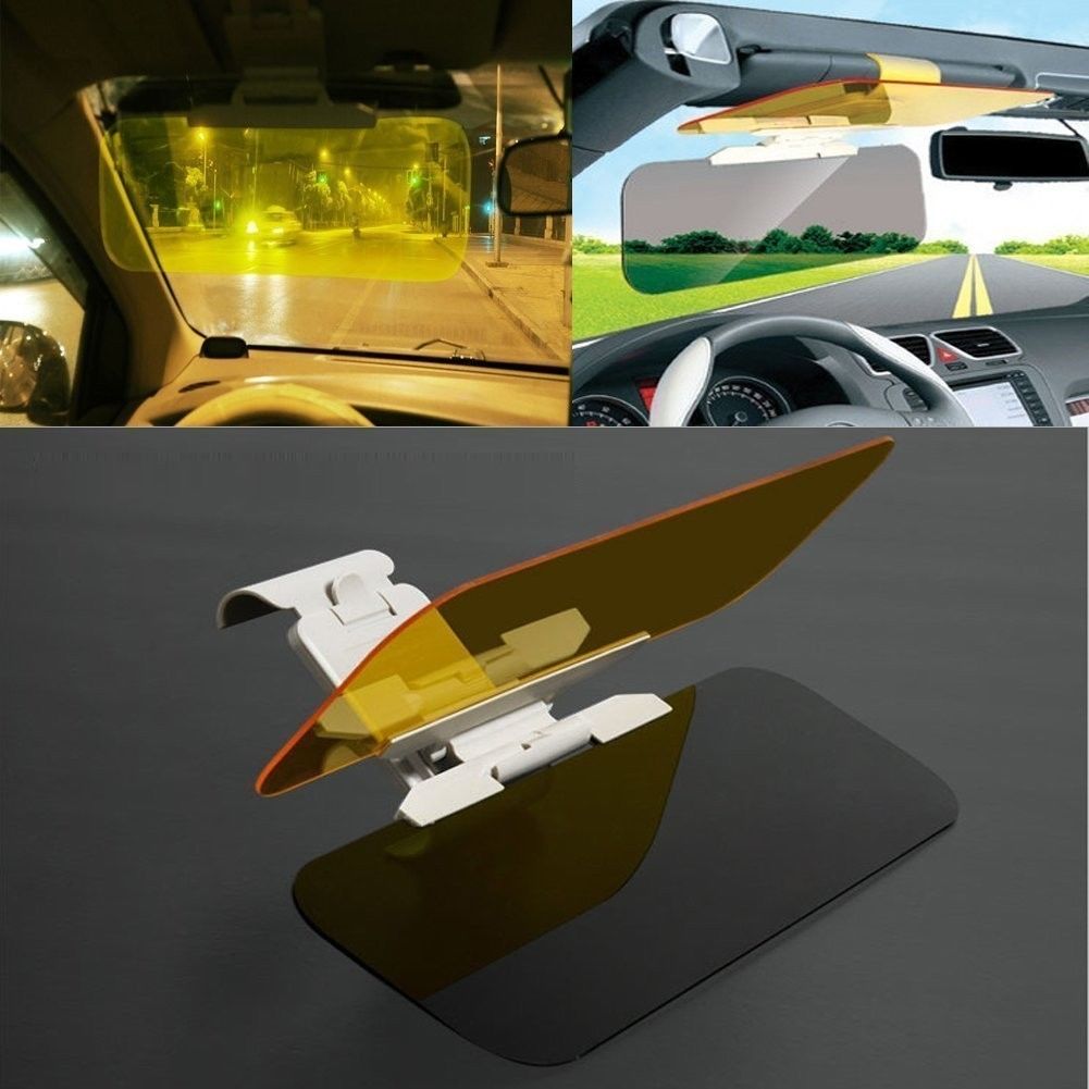 2in1 Car Transparent Anti-glare Glass Car Sun Visor Extender F Day Night Driving_4
